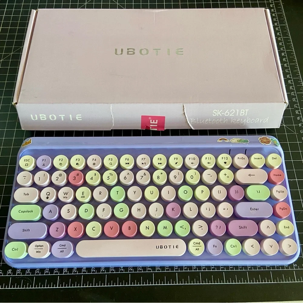 Retro Purple Bluetooth Keyboard